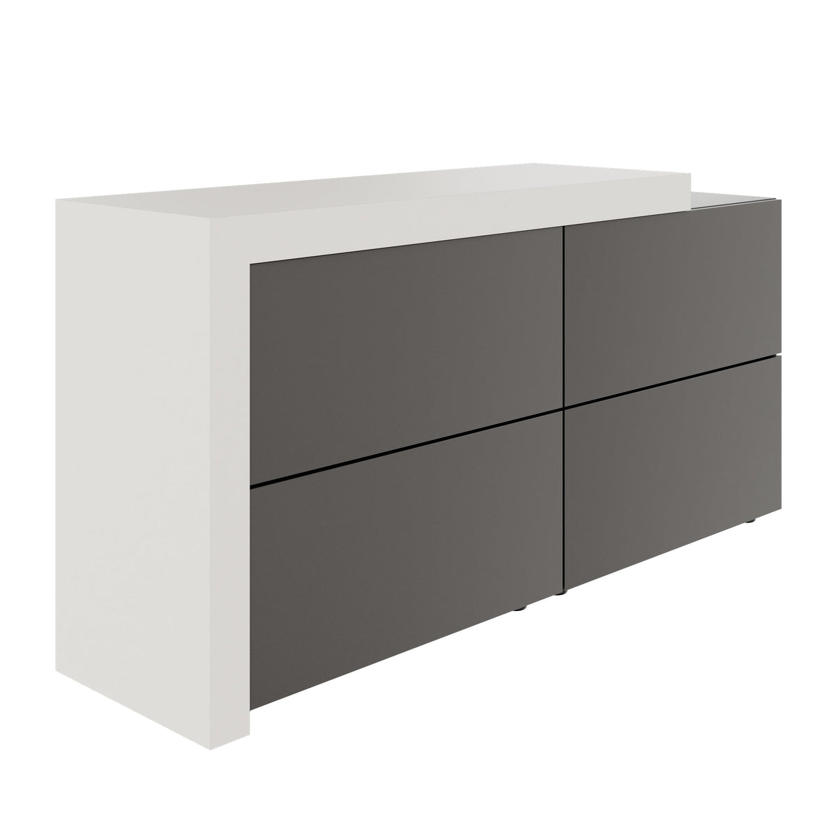 Buffet haut ATICA | 1680 x 840 mm, tiroirs à ouverture par pression, plateau supérieur
