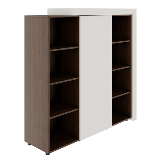 Armoire mixte ATICA | 1530 x 1520 mm, porte à ouverture par pression, plateau supérieur, tringle à vêtements