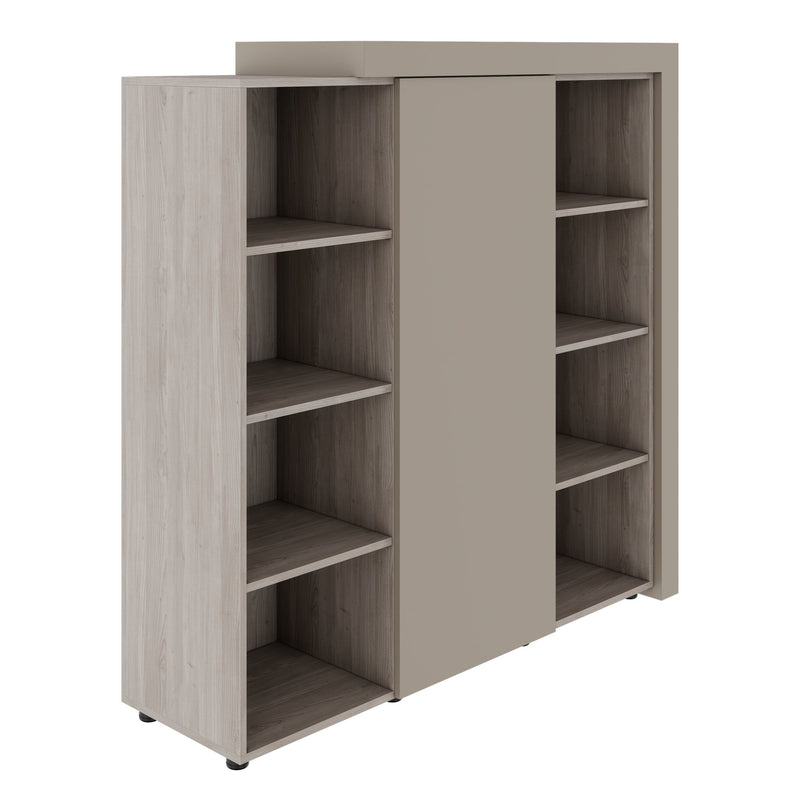 ATICA Kombischrank | 1530 x 1520 mm, Tür mit Push-to-Open, Deckplatte, Kleiderstange - 9 Main Image