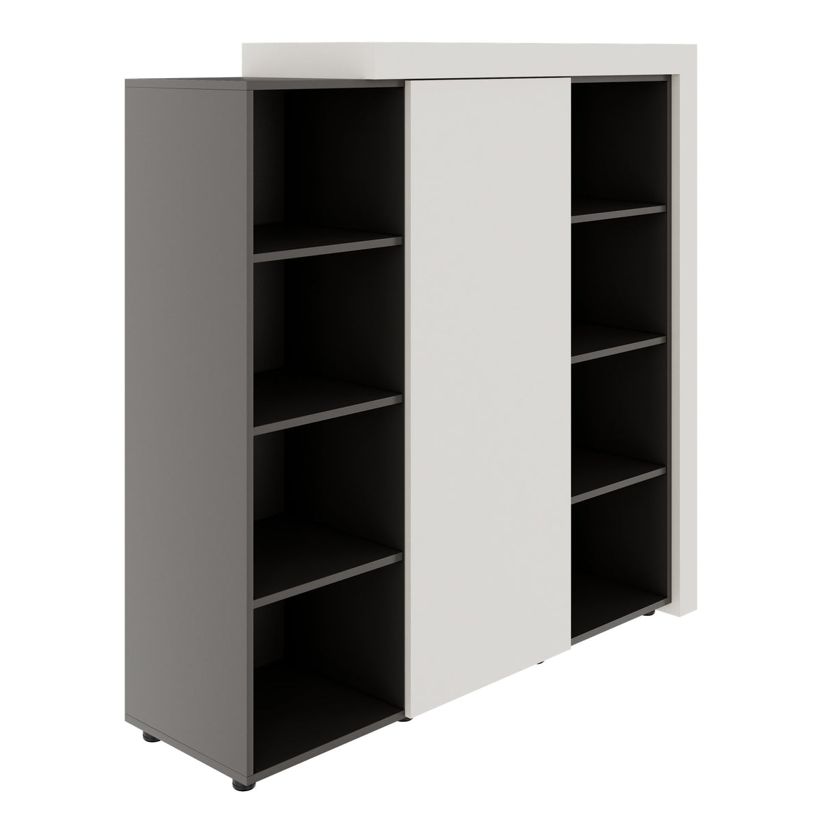 ATICA Kombischrank | 1530 x 1520 mm, Tür mit Push-to-Open, Deckplatte, Kleiderstange