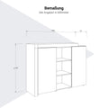 ATICA Kombischrank | 1600 x 1170 mm, Türen mit Push-to-Open, Deckplatte - 8 Thumbnail Image