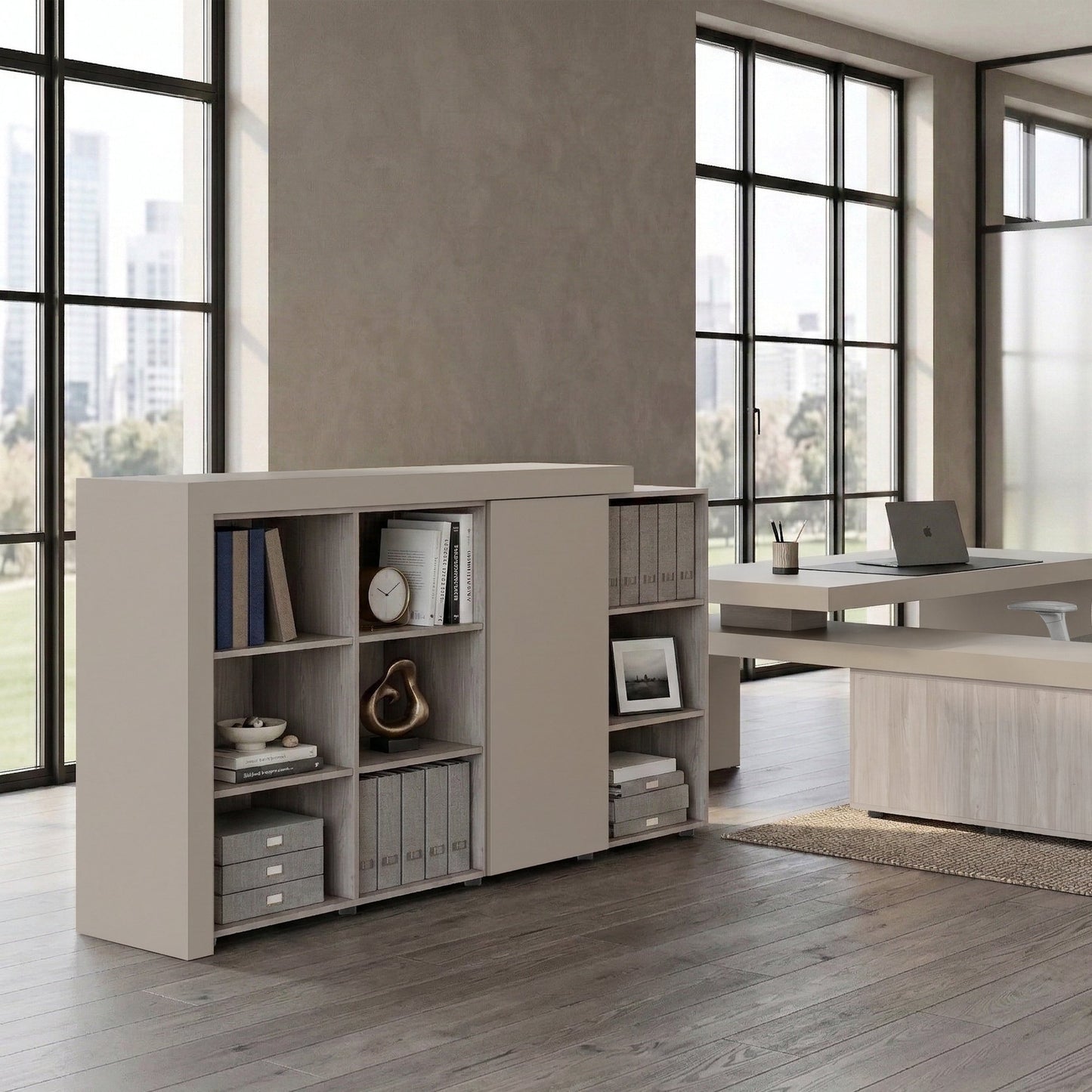 ATICA Combination Cabinet | 2100 x 750 mm, door with push-to-open mechanism, top panel