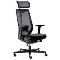 MESH 6 office swivel chair with headrest | Lordost support, mesh back, black