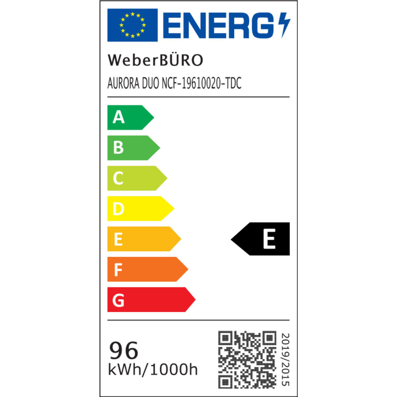 Lampe de bureau sur pied AURORA DUO | 1250 x 1960 mm, 12 244 lumens, Tunable White, éclairage HCL - 9 Main Image