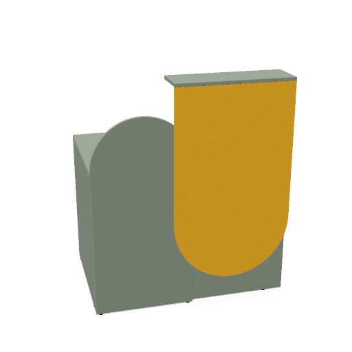 AVERTO Empfangstheke | 1000-1800 mm, integrierter Kabeldurchlass