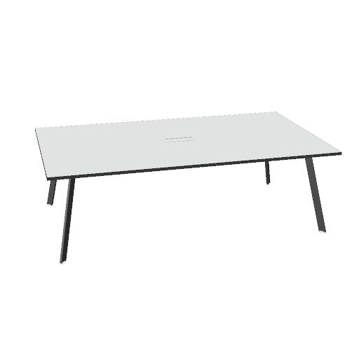 AXY Konferenztisch | 1600-2400 mm, drei Gestellvarianten, optionale Mediabox