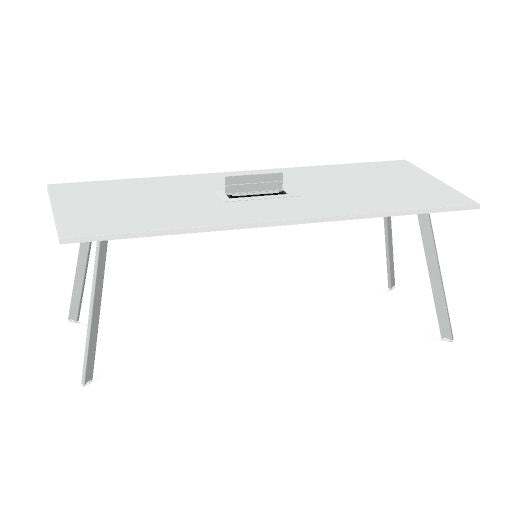 AXY Konferenztisch | 1600-2400 mm, drei Gestellvarianten, optionale Mediabox