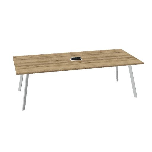 AXY Konferenztisch | 1600-2400 mm, drei Gestellvarianten, optionale Mediabox