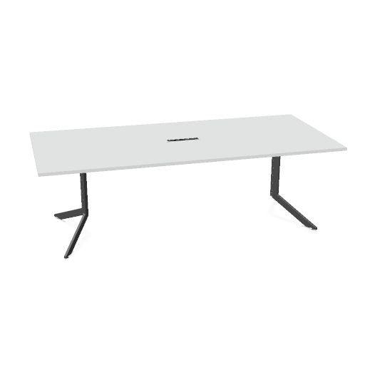 AXY Konferenztisch | 1600-2400 mm, drei Gestellvarianten, optionale Mediabox