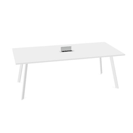 AXY Konferenztisch | 1600-2400 mm, drei Gestellvarianten, optionale Mediabox