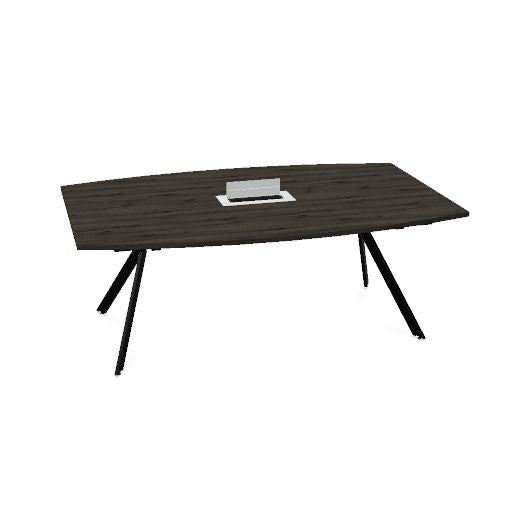 AXY Konferenztisch | 1600-2400 mm, drei Gestellvarianten, optionale Mediabox