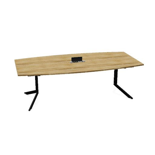 AXY Konferenztisch | 1600-2400 mm, drei Gestellvarianten, optionale Mediabox