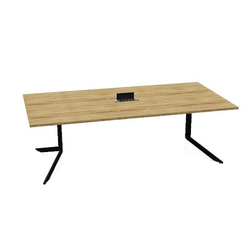 AXY Konferenztisch | 1600-2400 mm, drei Gestellvarianten, optionale Mediabox