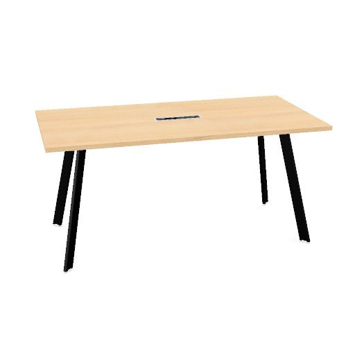 AXY Konferenztisch | 1600-2400 mm, drei Gestellvarianten, optionale Mediabox