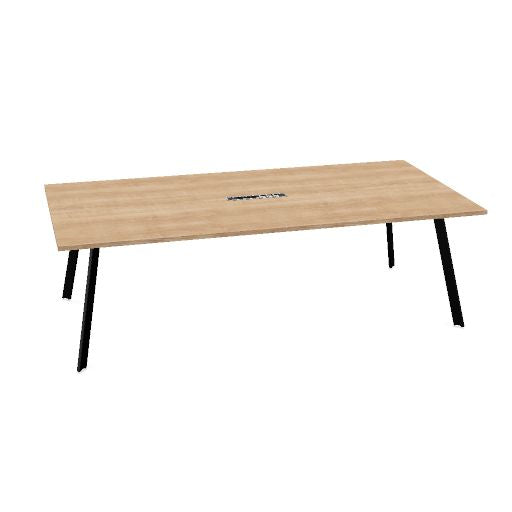 AXY Konferenztisch | 1600-2400 mm, drei Gestellvarianten, optionale Mediabox