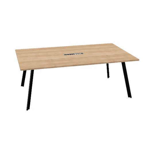 AXY Konferenztisch | 1600-2400 mm, drei Gestellvarianten, optionale Mediabox