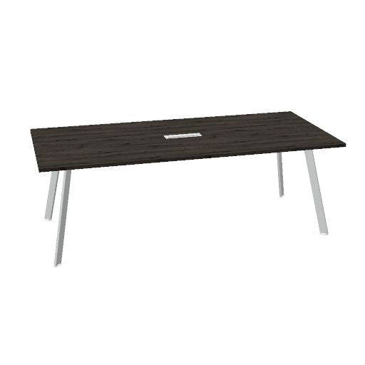 AXY Konferenztisch | 1600-2400 mm, drei Gestellvarianten, optionale Mediabox
