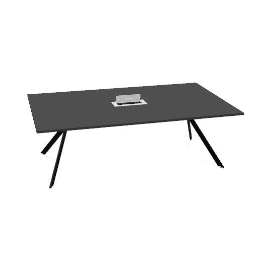 AXY Konferenztisch | 1600-2400 mm, drei Gestellvarianten, optionale Mediabox