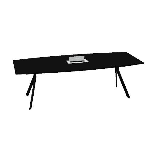 AXY Konferenztisch | 1600-2400 mm, drei Gestellvarianten, optionale Mediabox
