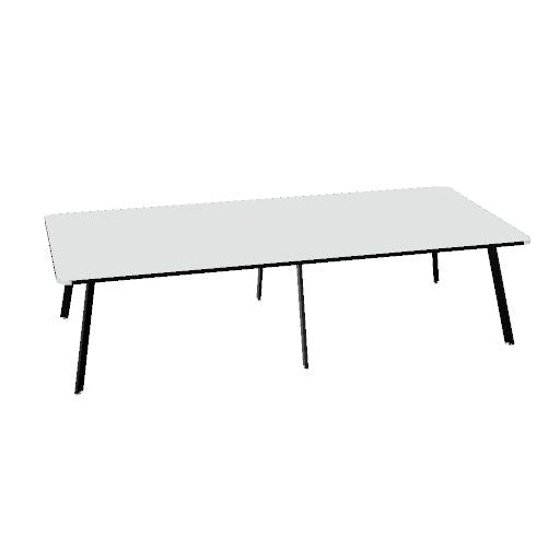 Table de conférence AXY | 2800-4800 mm, trois variantes de piètement, boîtier multimédia en option
