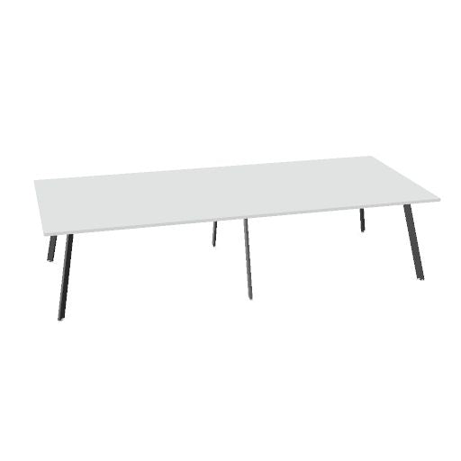 Table de conférence AXY | 2800-4800 mm, trois variantes de piètement, boîtier multimédia en option