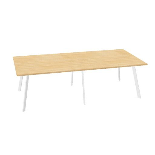 Table de conférence AXY | 2800-4800 mm, trois variantes de piètement, boîtier multimédia en option