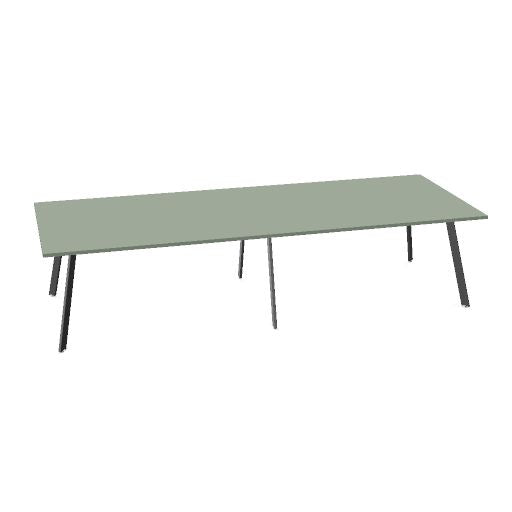 Table de conférence AXY | 2800-4800 mm, trois variantes de piètement, boîtier multimédia en option