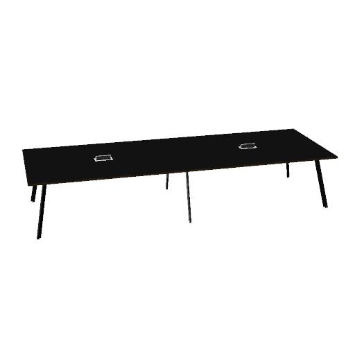 Tavolo da conferenza AXY | 2800-4800 mm, tre varianti di base, mediabox opzionale