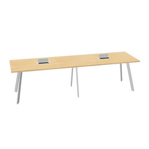 Tavolo da conferenza AXY | 2800-4800 mm, tre varianti di base, mediabox opzionale