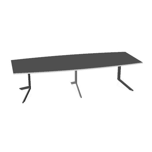 Tavolo da conferenza AXY | 2800-4800 mm, tre varianti di base, mediabox opzionale
