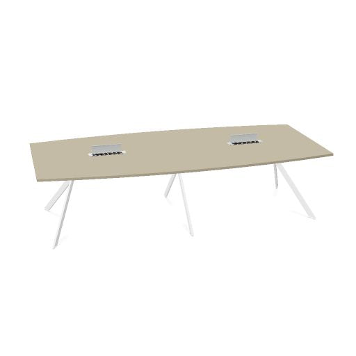 Tavolo da conferenza AXY | 2800-4800 mm, tre varianti di base, mediabox opzionale