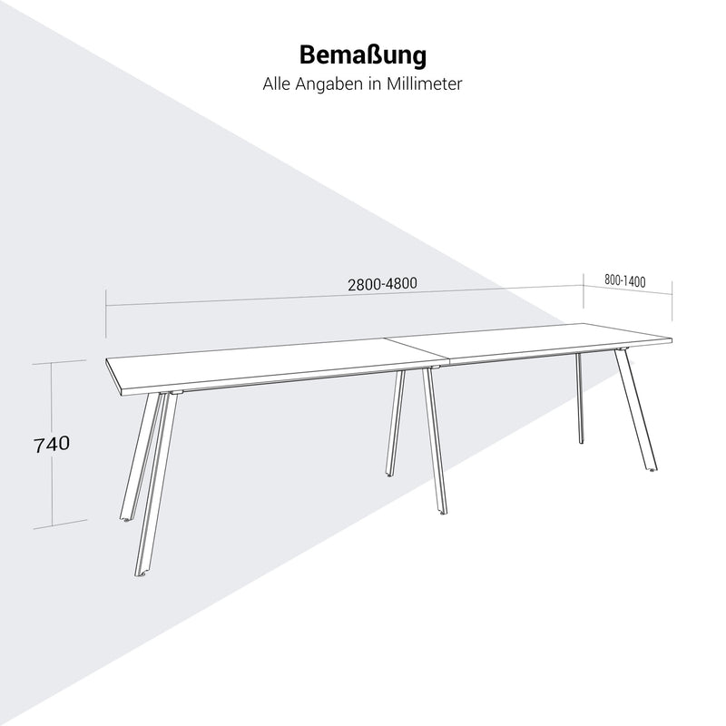 AXY Konferenztisch | 2800-4800 mm, drei Gestellvarianten, optionale Mediabox - 19 Main Image
