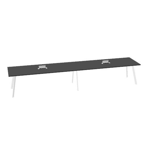 AXY Konferenztisch | 2800-4800 mm, drei Gestellvarianten, optionale Mediabox