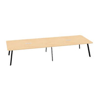 AXY Konferenztisch | 2800-4800 mm, drei Gestellvarianten, optionale Mediabox