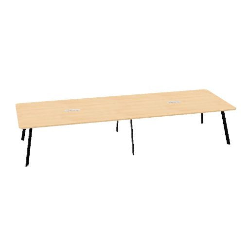 AXY Konferenztisch | 2800-4800 mm, drei Gestellvarianten, optionale Mediabox