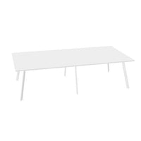 AXY Konferenztisch | 2800-4800 mm, drei Gestellvarianten, optionale Mediabox