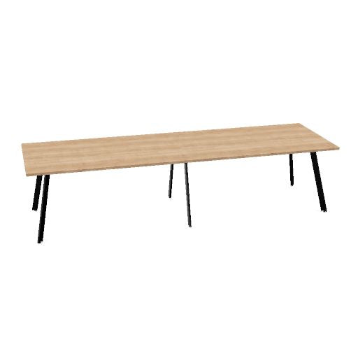 AXY Konferenztisch | 2800-4800 mm, drei Gestellvarianten, optionale Mediabox