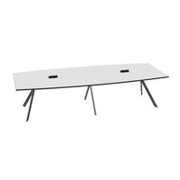 AXY Konferenztisch | 2800-4800 mm, drei Gestellvarianten, optionale Mediabox