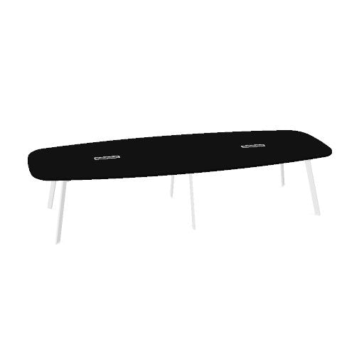 AXY Konferenztisch | 2800-4800 mm, drei Gestellvarianten, optionale Mediabox