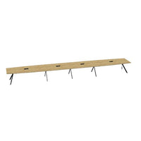 AXY Konferenztisch | 2800-4800 mm, drei Gestellvarianten, optionale Mediabox