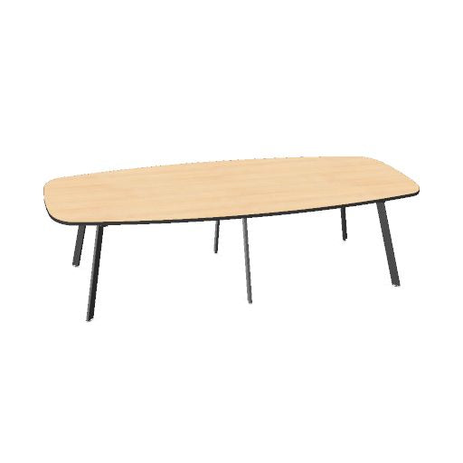 AXY Konferenztisch | 2800-4800 mm, drei Gestellvarianten, optionale Mediabox