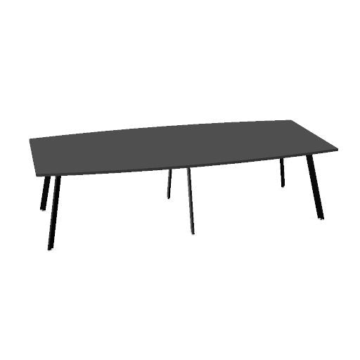 AXY Konferenztisch | 2800-4800 mm, drei Gestellvarianten, optionale Mediabox