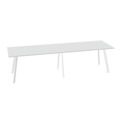 AXY Konferenztisch | 2800-4800 mm, drei Gestellvarianten, optionale Mediabox
