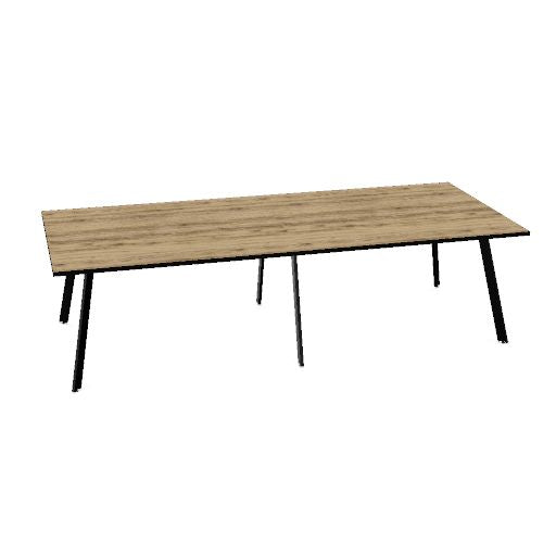 AXY Konferenztisch | 2800-4800 mm, drei Gestellvarianten, optionale Mediabox