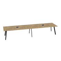 AXY Konferenztisch | 2800-4800 mm, drei Gestellvarianten, optionale Mediabox