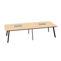 AXY Konferenztisch | 2800-4800 mm, drei Gestellvarianten, optionale Mediabox