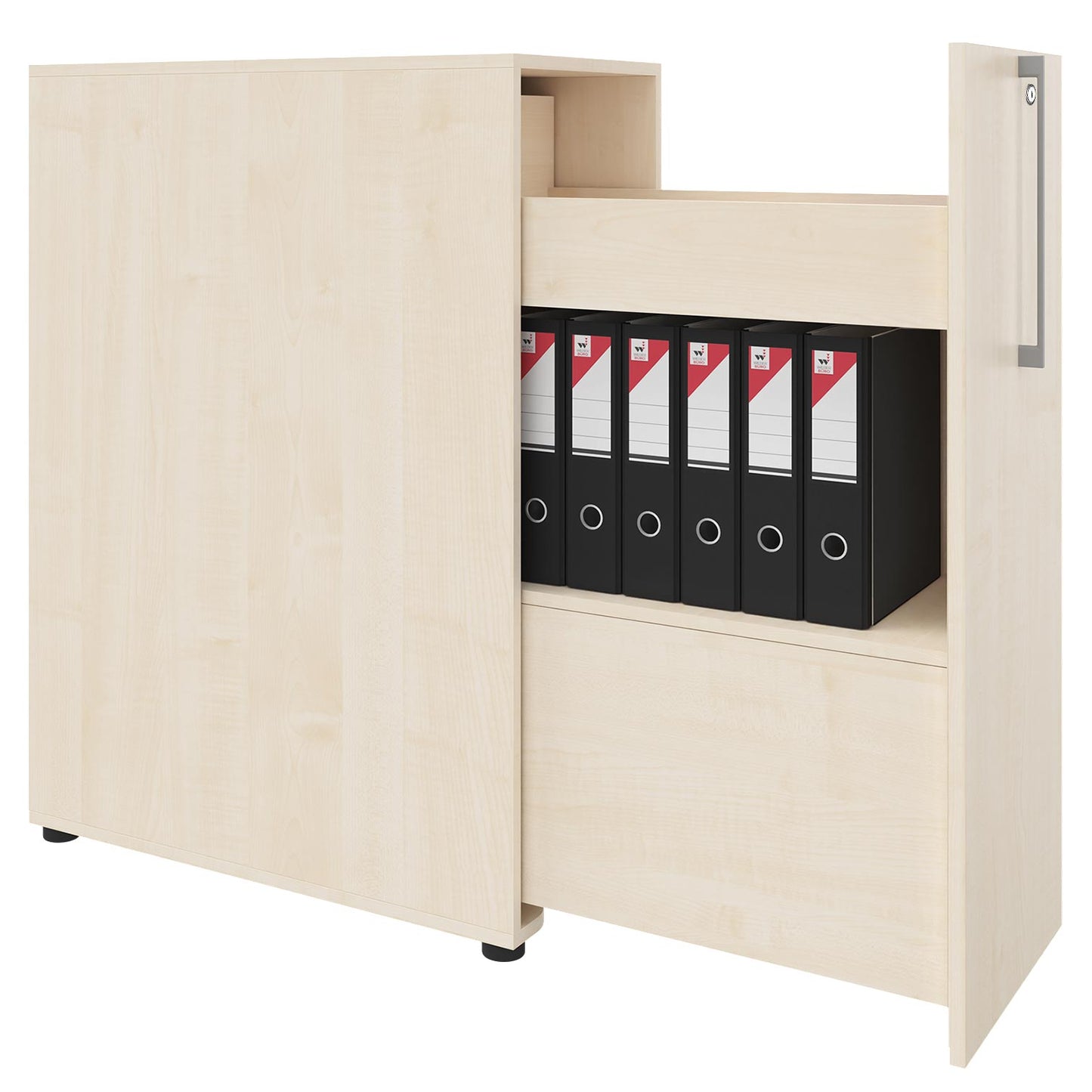 Armoire d'apothicairerie BOXI | 3 tiroirs, 420 x 800 mm, érable