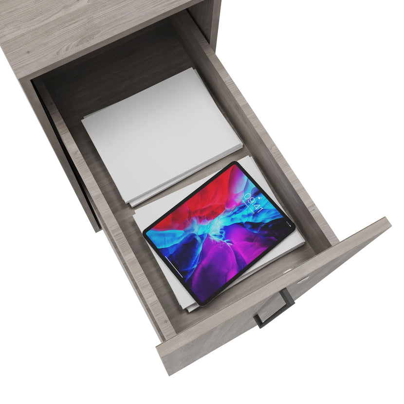 BOXI Cabinet pharmacien | 3 tiroirs, 420 x 800 mm, gris de chêne nord