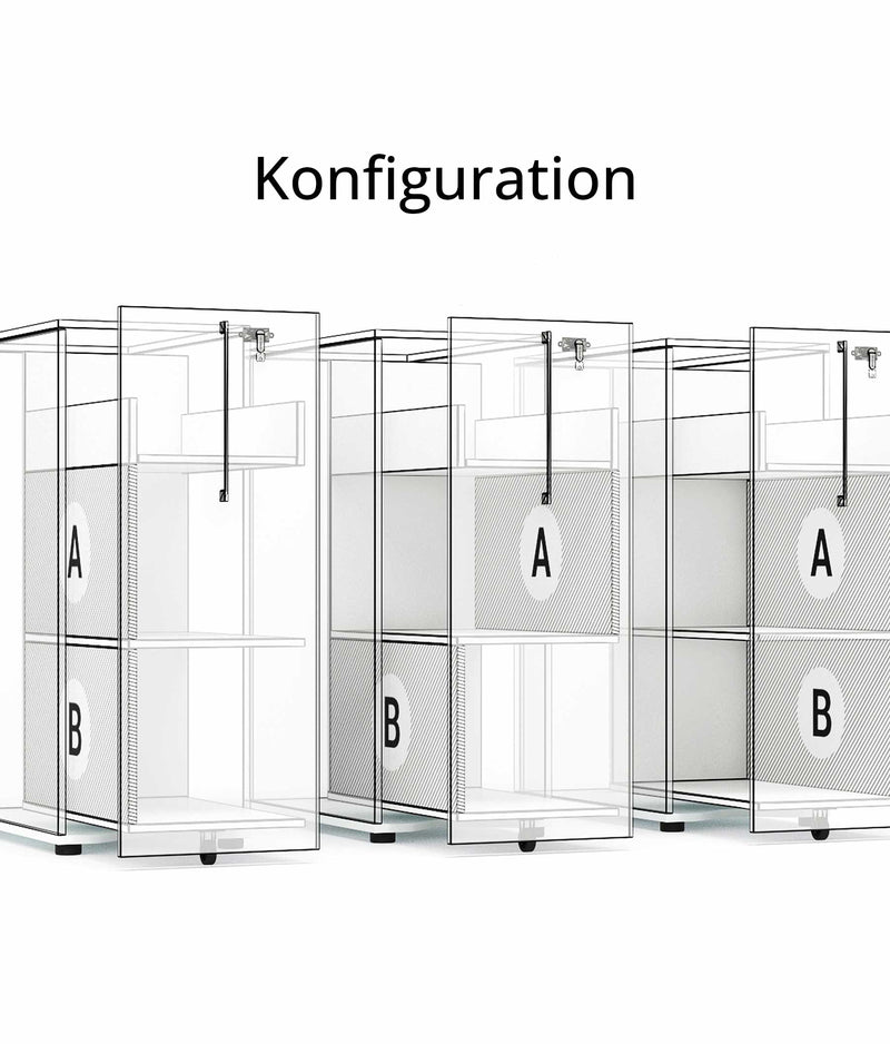BOXI medicine cabinet | 3 drawers, 420 x 800 mm, walnut - 11 Main Image