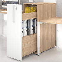 BOXI Cabinet pharmacien | 3 tiroirs, 420 x 800 mm, gris perlé